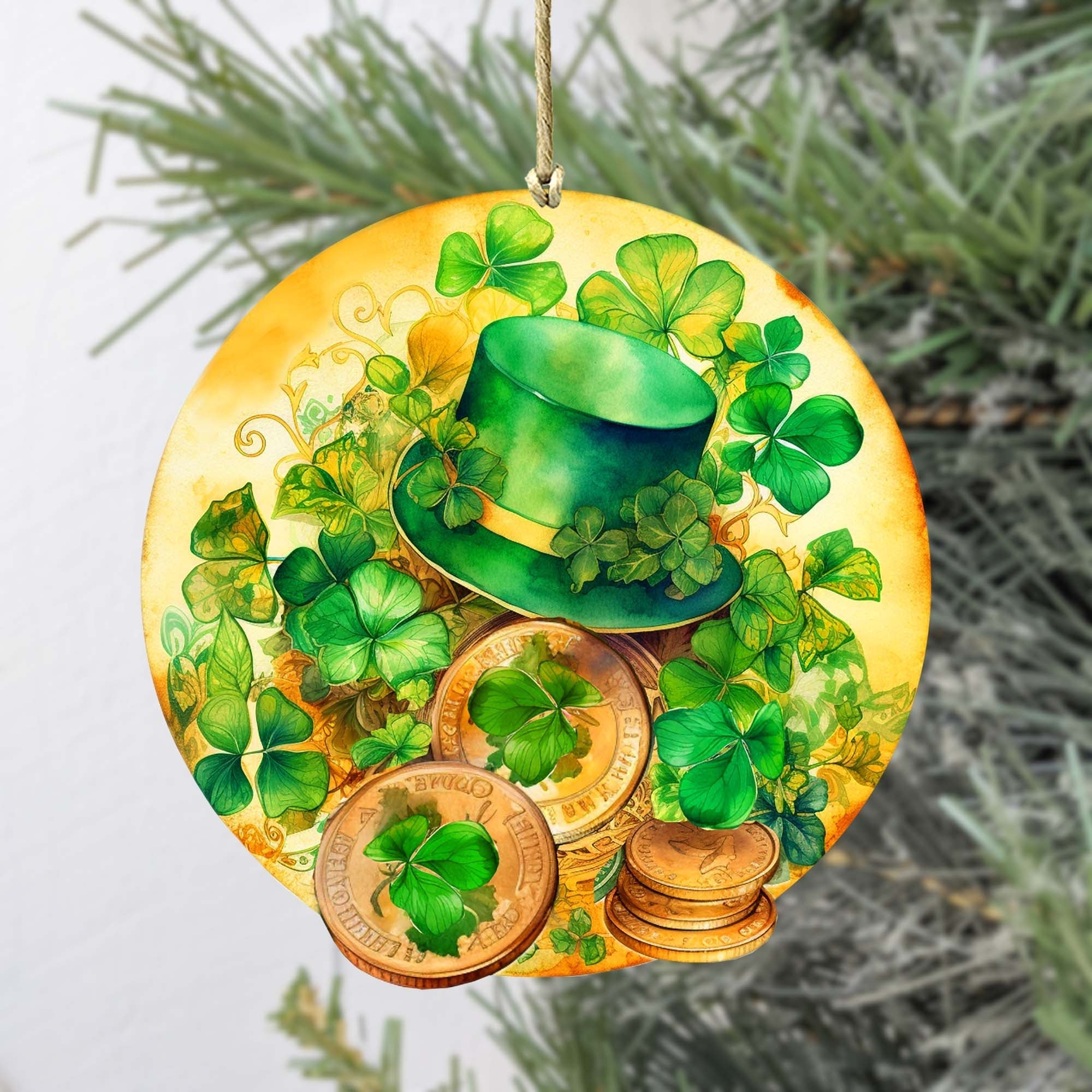 St. Patrick Day Wooden Ornaments by G. DeBrekht Easter Spring Decor - 8652774