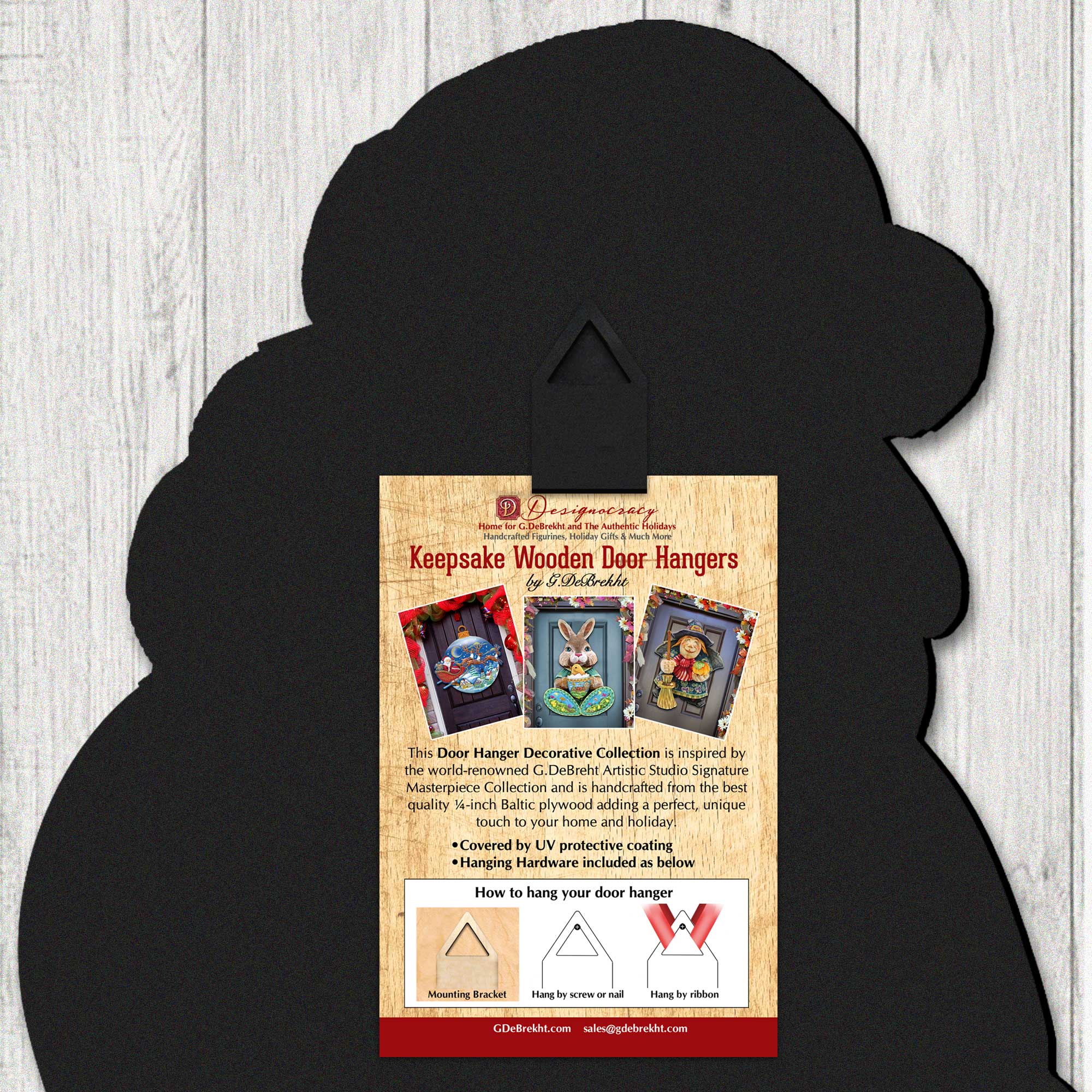 Easter Blessing Bunny Wooden Door Hanger by G. DeBrekht - Easter Spring Decor - 815433-3H