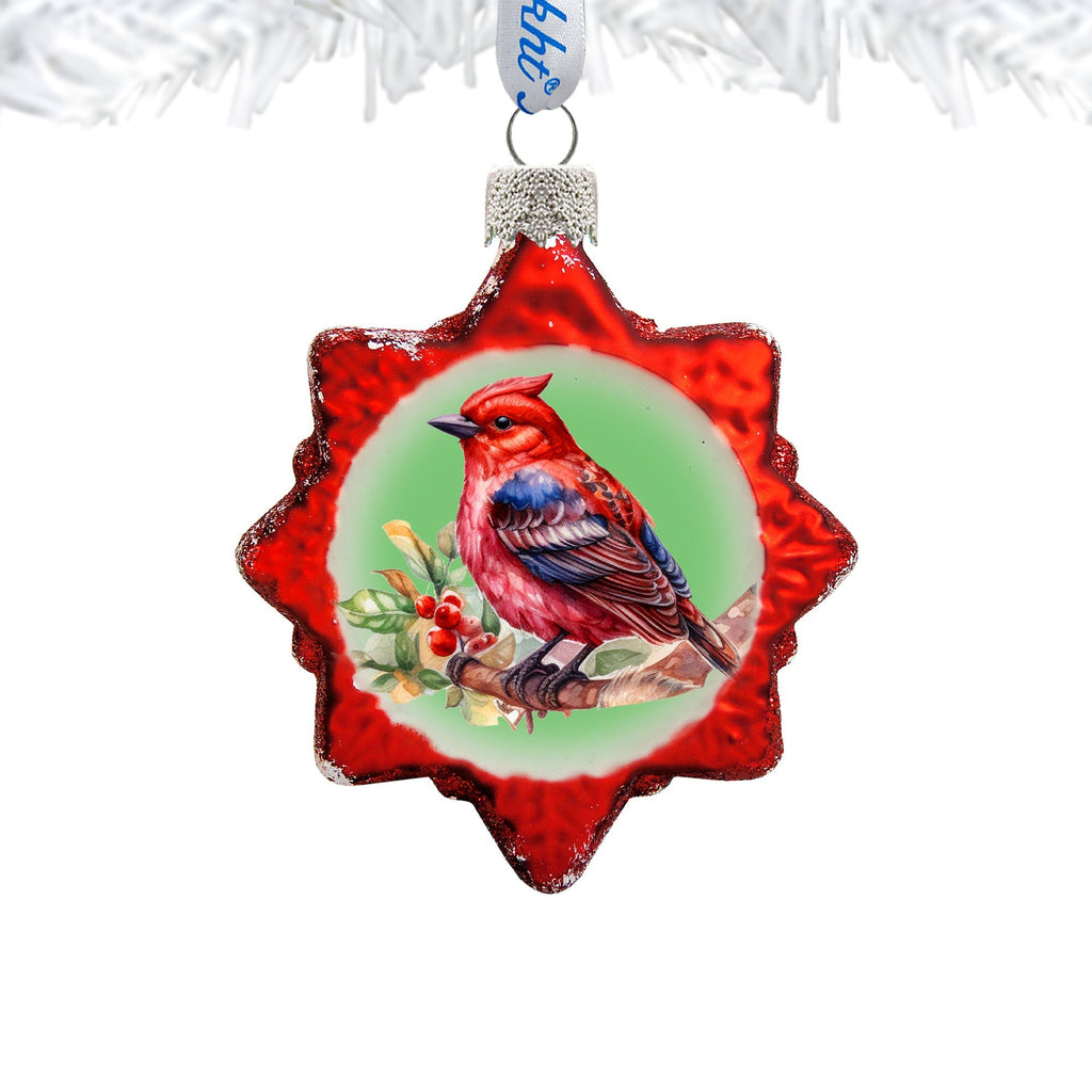 Red Bird Mercury Glass Ornaments by G. Debrekht - Wildlife Holiday Decor - 776004