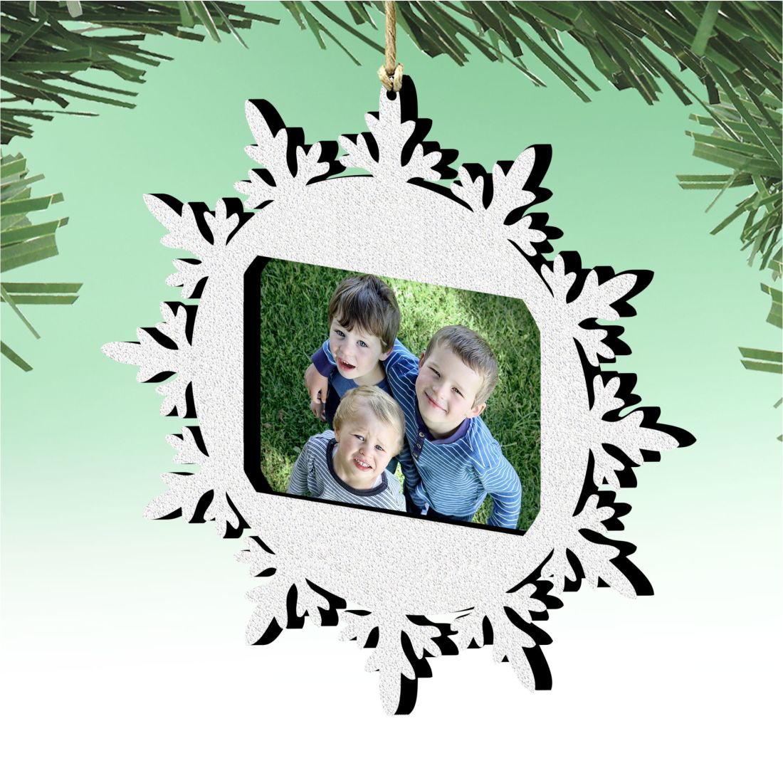 Snowflake Christmas Picture Frame Ornaments - Ornament for Photo by G.DeBrekht - Christmas Decor - 8141156PF