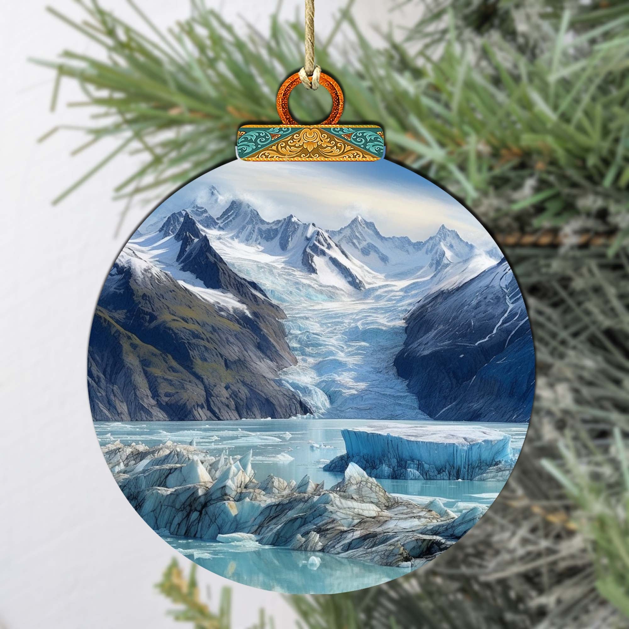 Beauty of Alaskan Wild Wooden Ornaments by G.Debrekht - Wildlife Holiday Décor - 870058