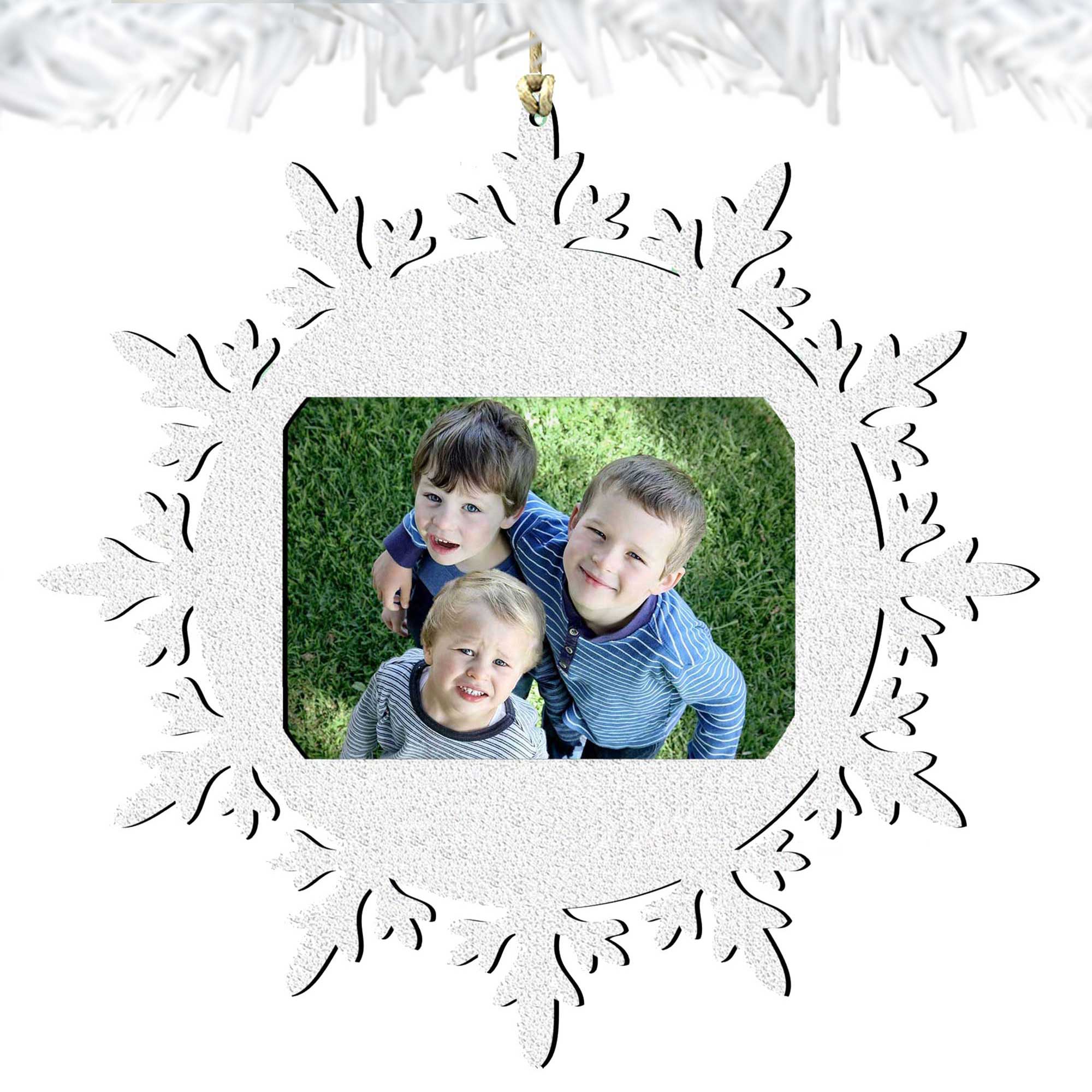Snowflake Christmas Picture Frame Ornaments - Ornament for Photo by G.DeBrekht - Christmas Decor - 8141156PF