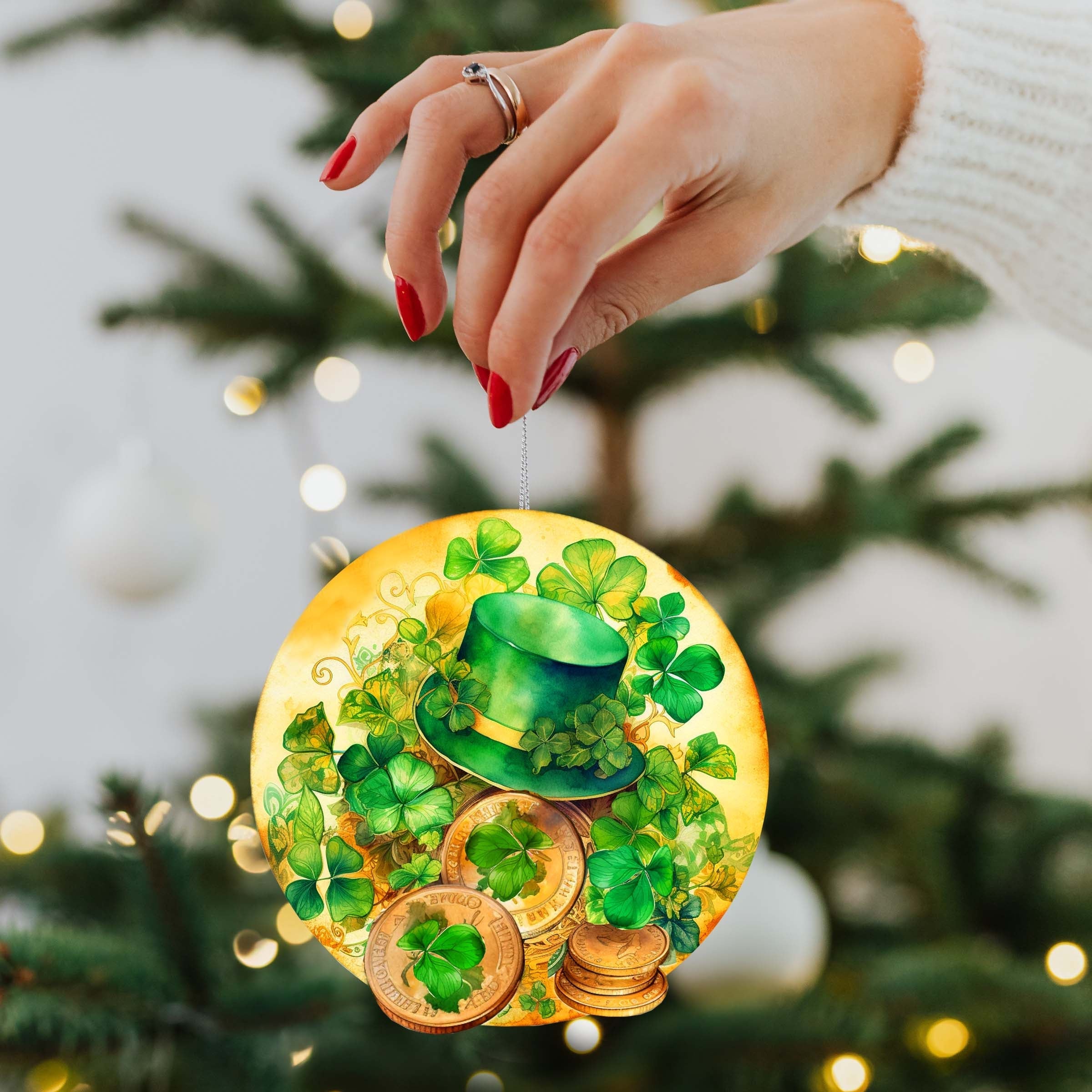 St. Patrick Day Wooden Ornaments by G. DeBrekht Easter Spring Decor - 8652774