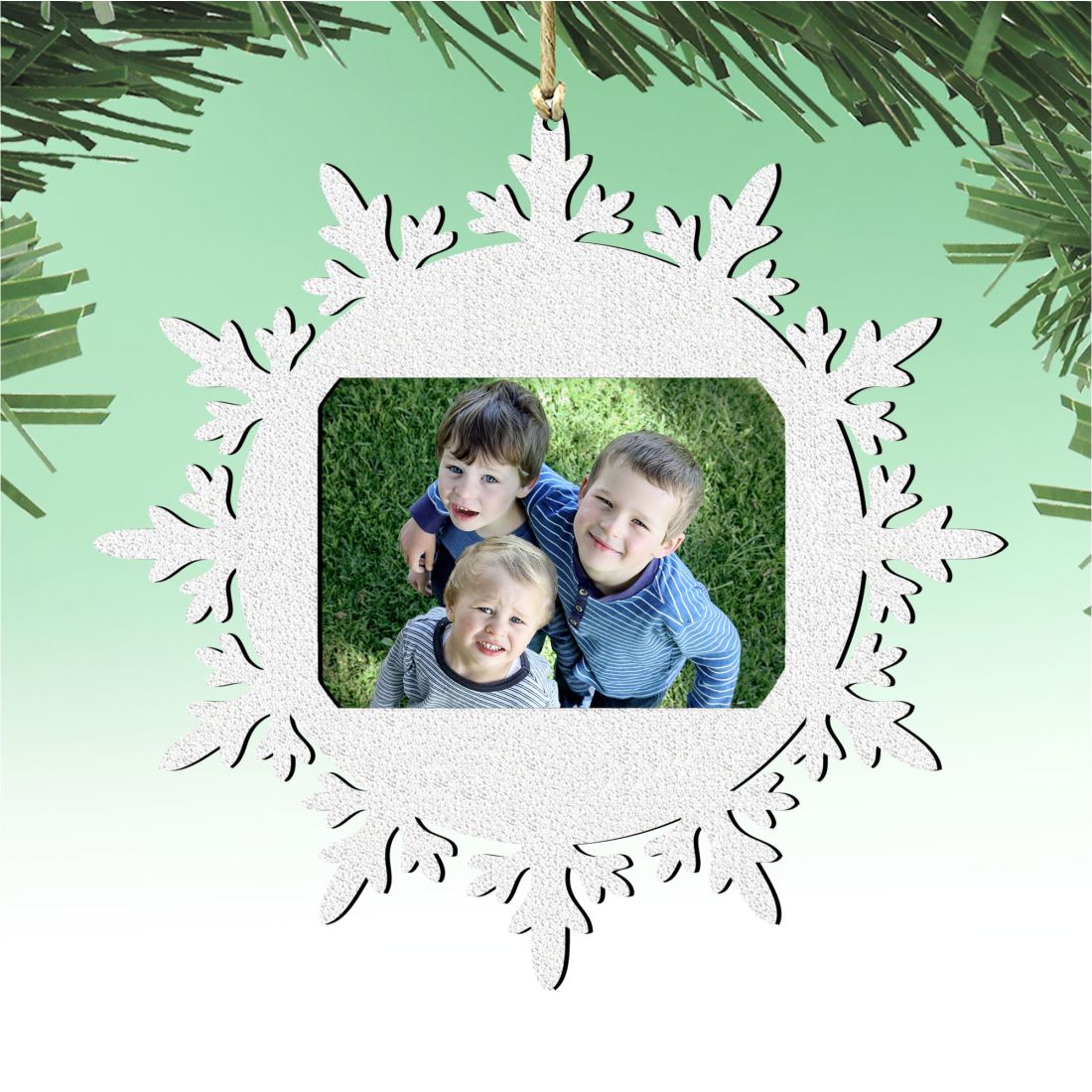 Snowflake Christmas Picture Frame Ornaments - Ornament for Photo by G.DeBrekht - Christmas Decor - 8141156PF