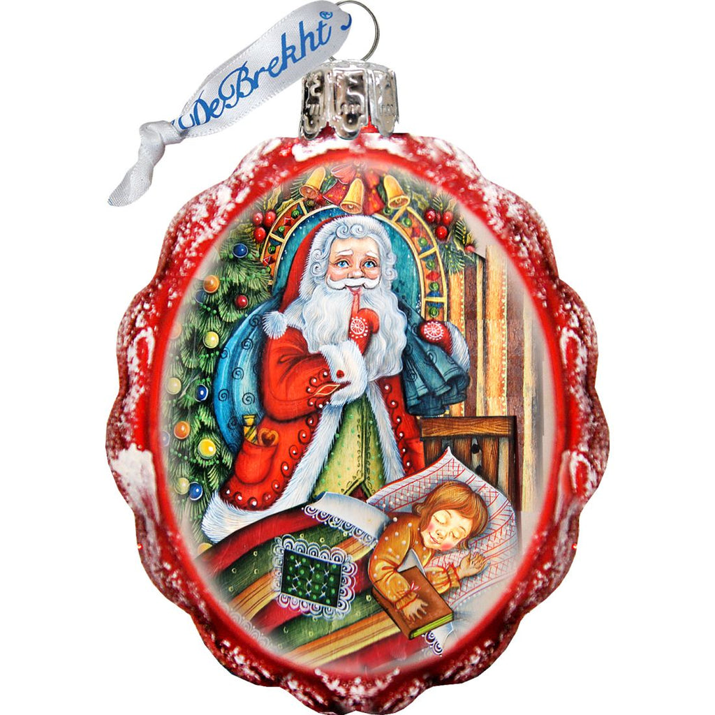 Christmas Night Mercury Glass Ornaments Set of 3 by G. DeBrekht - Christmas Santa Snowman Decor - 770103S3