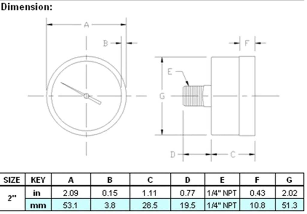 Universal replacement for ECX2709A1 Boxed Pressure Gauge for Select Hayward Filters